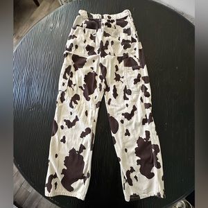 BDG Cow Print Carpenter Pants NEVER WORN
